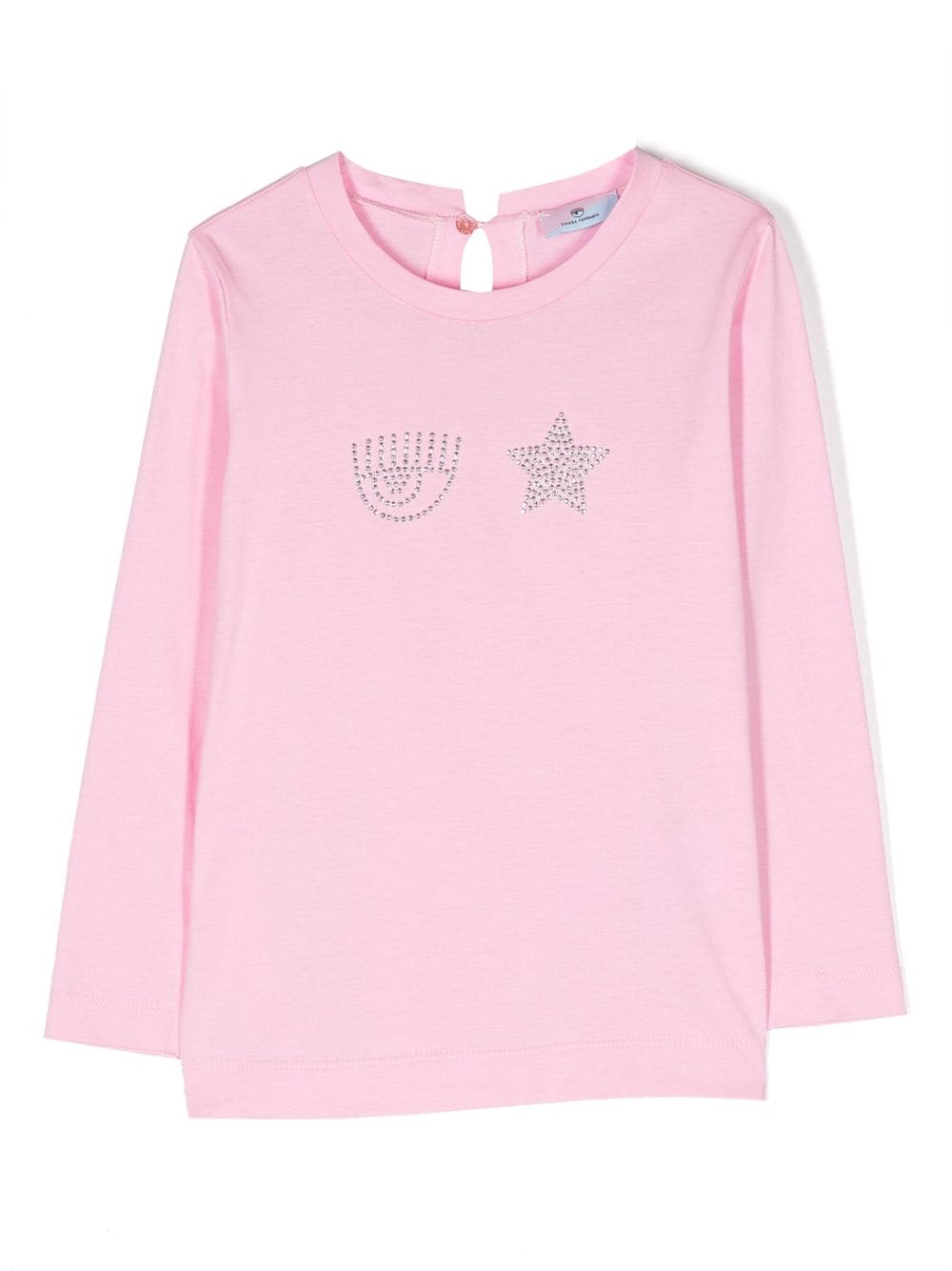 Chiara Ferragni Kids logo-embellished cotton sweatshirt - Pink von Chiara Ferragni Kids