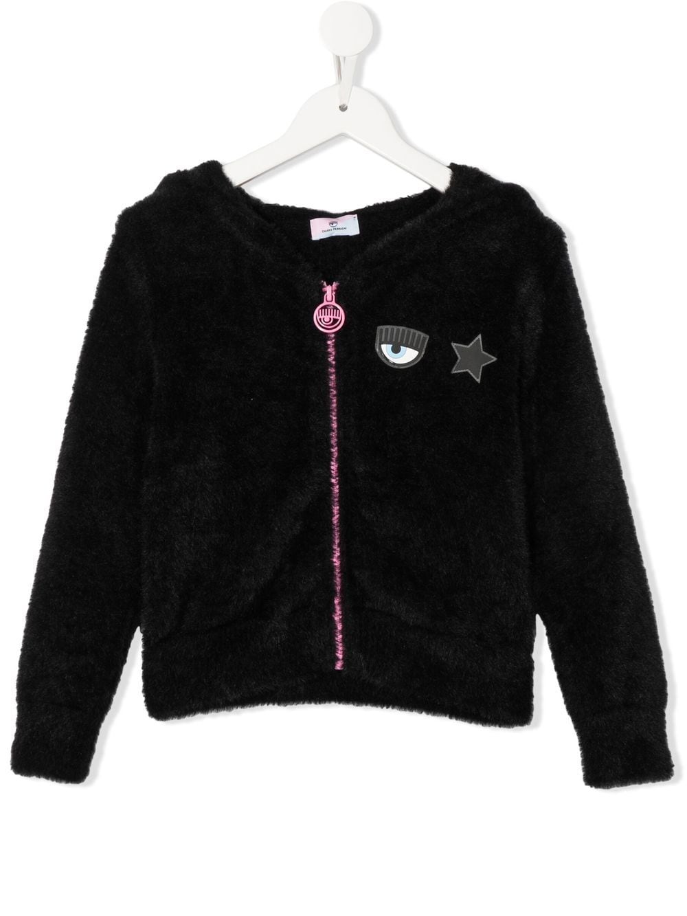 Chiara Ferragni Kids logo-embroidered terry hoodie - Black von Chiara Ferragni Kids
