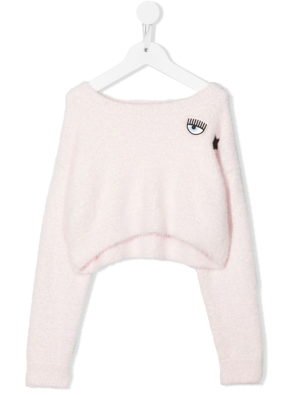 Chiara Ferragni Kids logo-patch terry jumper - Pink von Chiara Ferragni Kids