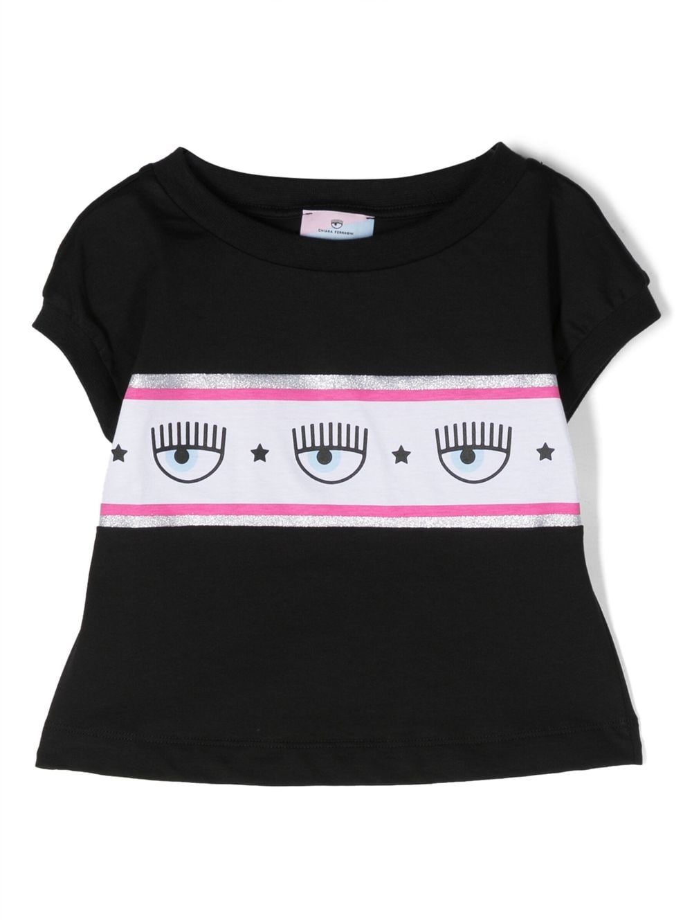 Chiara Ferragni Kids logo-print cotton T-shirt - Black von Chiara Ferragni Kids