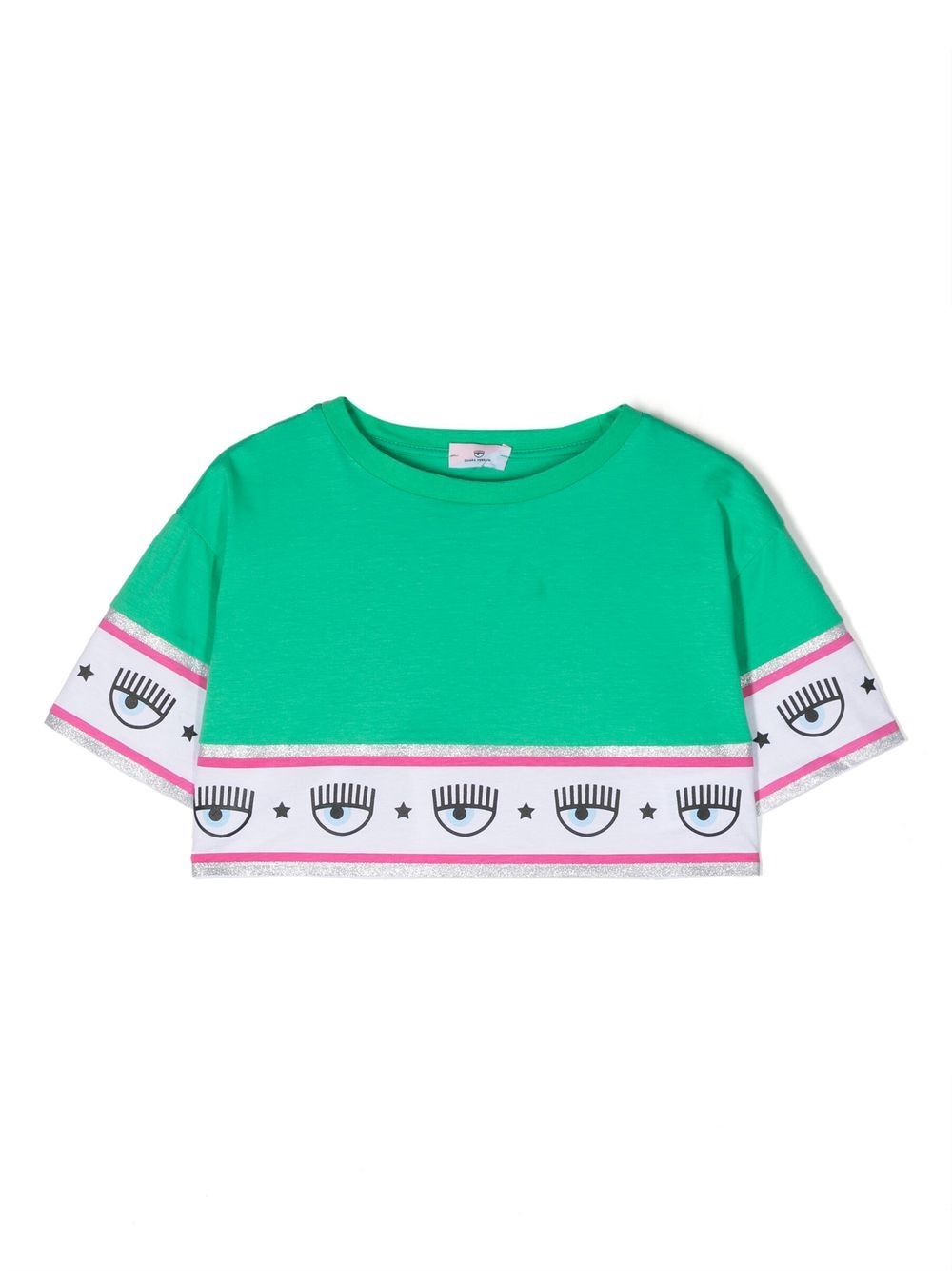 Chiara Ferragni Kids logo-print cotton T-shirt - Green von Chiara Ferragni Kids