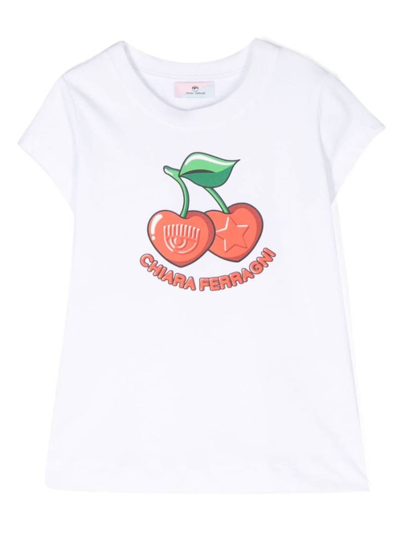 Chiara Ferragni Kids logo-print cotton T-shirt - White von Chiara Ferragni Kids