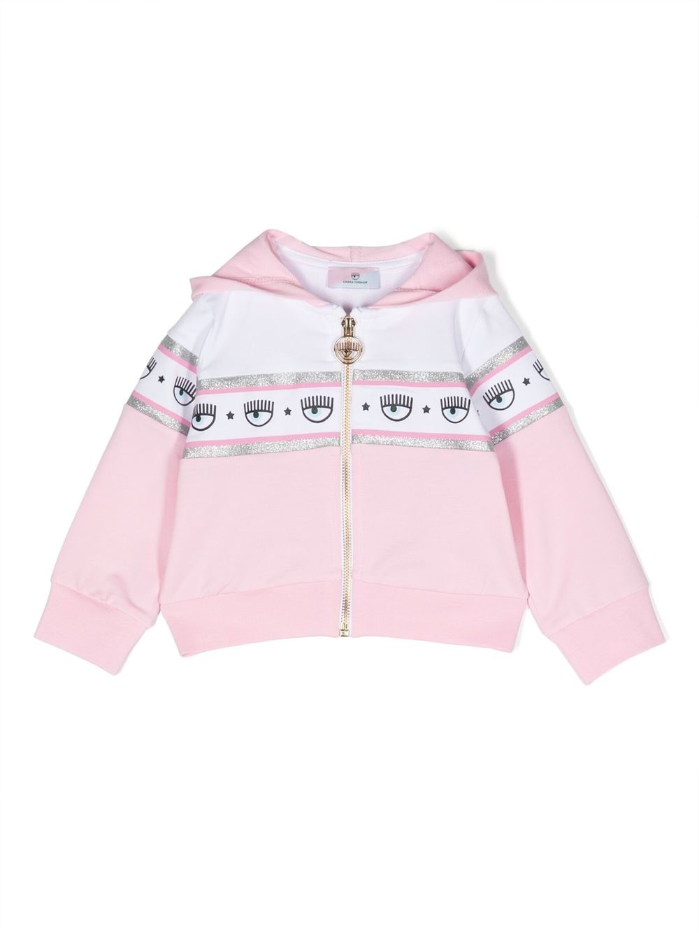Chiara Ferragni Kids logo-print cotton hoodie - Pink von Chiara Ferragni Kids