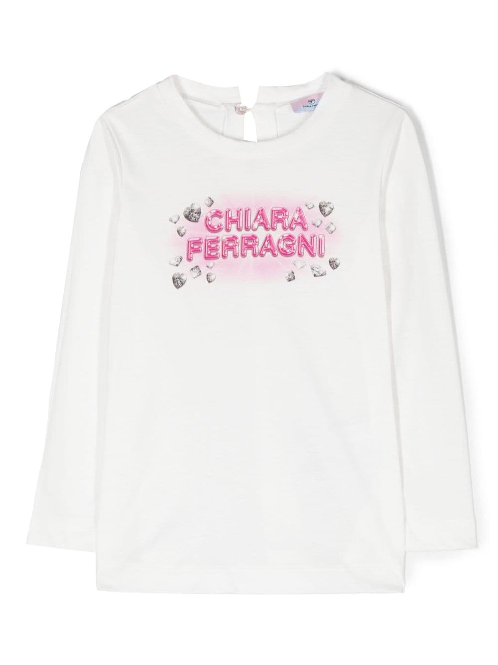 Chiara Ferragni Kids logo-print cotton sweatshirt - White von Chiara Ferragni Kids