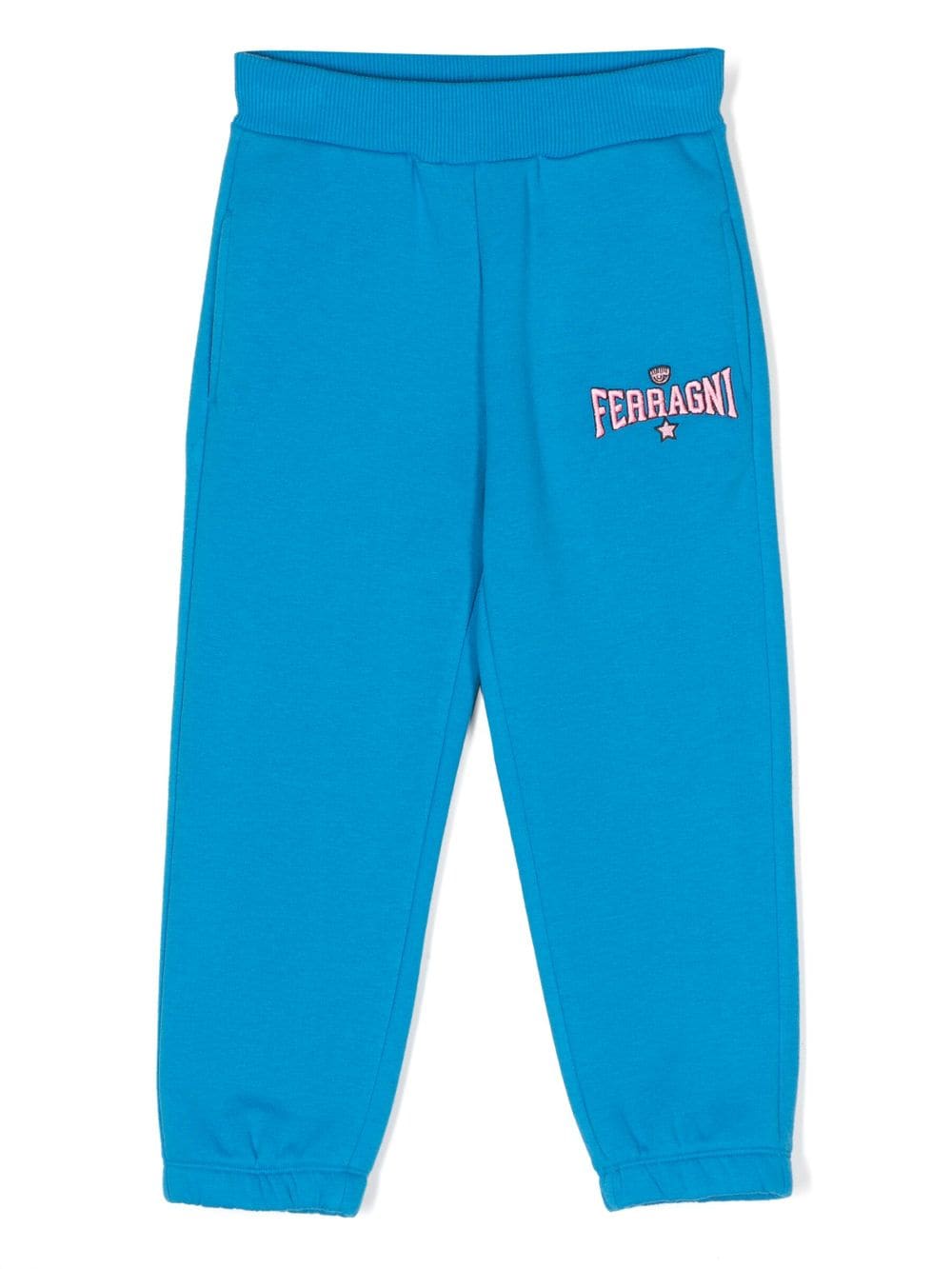 Chiara Ferragni Kids logo-print cotton track pants - Blue von Chiara Ferragni Kids