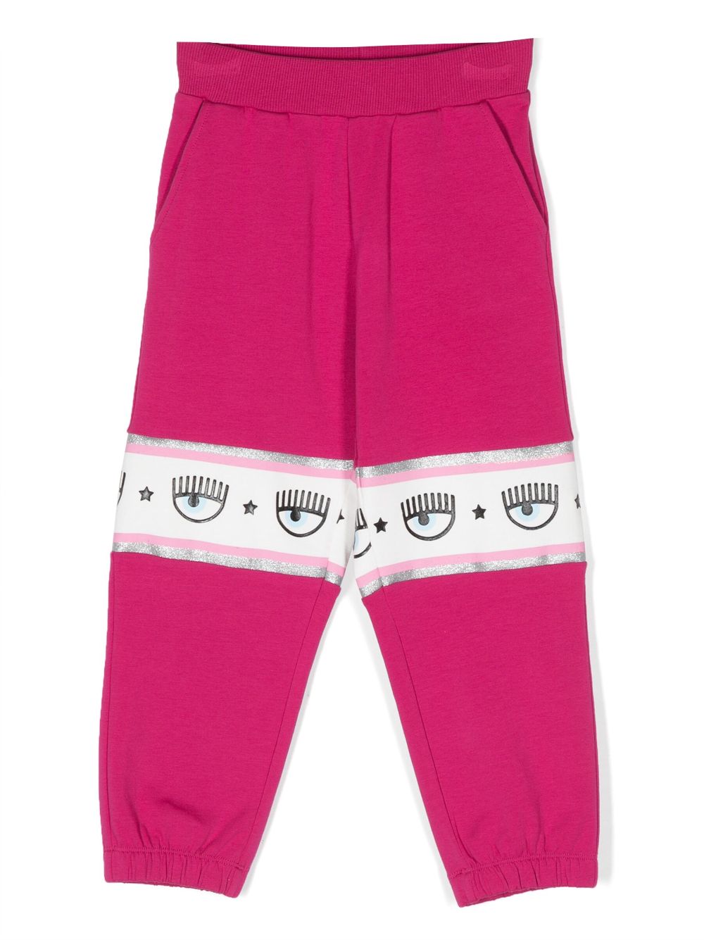 Chiara Ferragni Kids logo-print detail track pants - Pink von Chiara Ferragni Kids