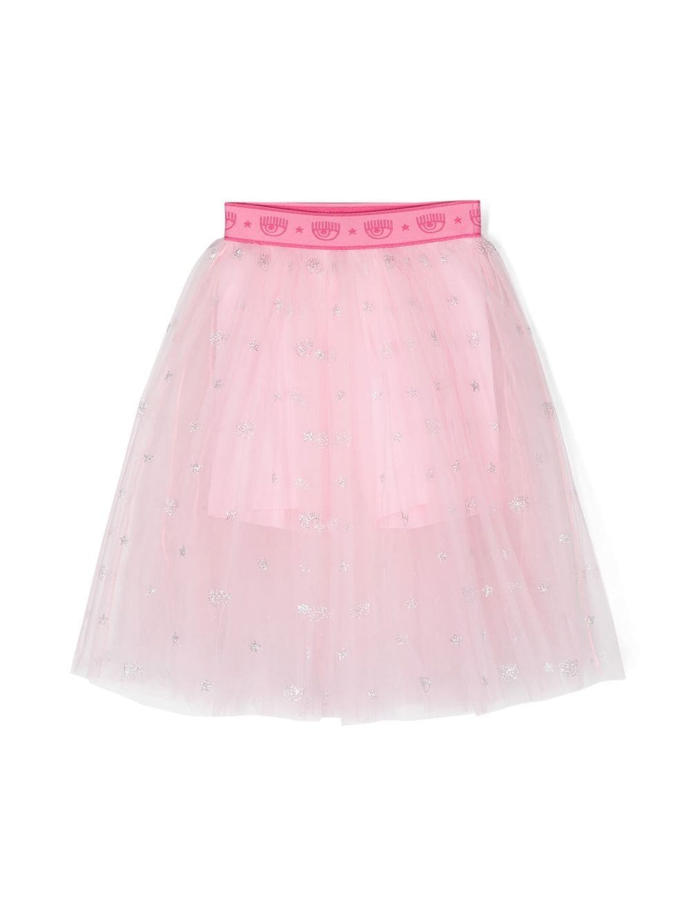 Chiara Ferragni Kids logo-print flared skirt - Pink von Chiara Ferragni Kids