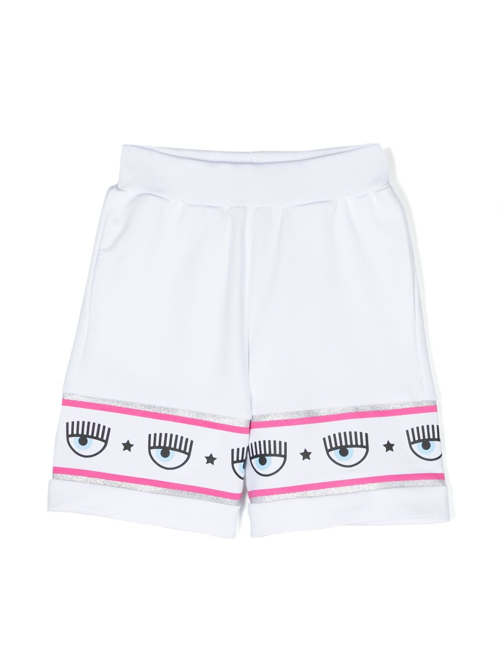 Chiara Ferragni Kids logo-tape casual shorts - White von Chiara Ferragni Kids
