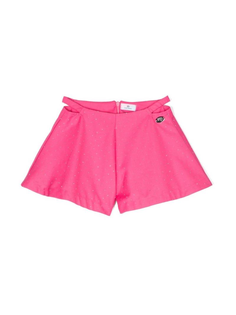 Chiara Ferragni Kids rhinestone-embellishment shorts - Pink von Chiara Ferragni Kids