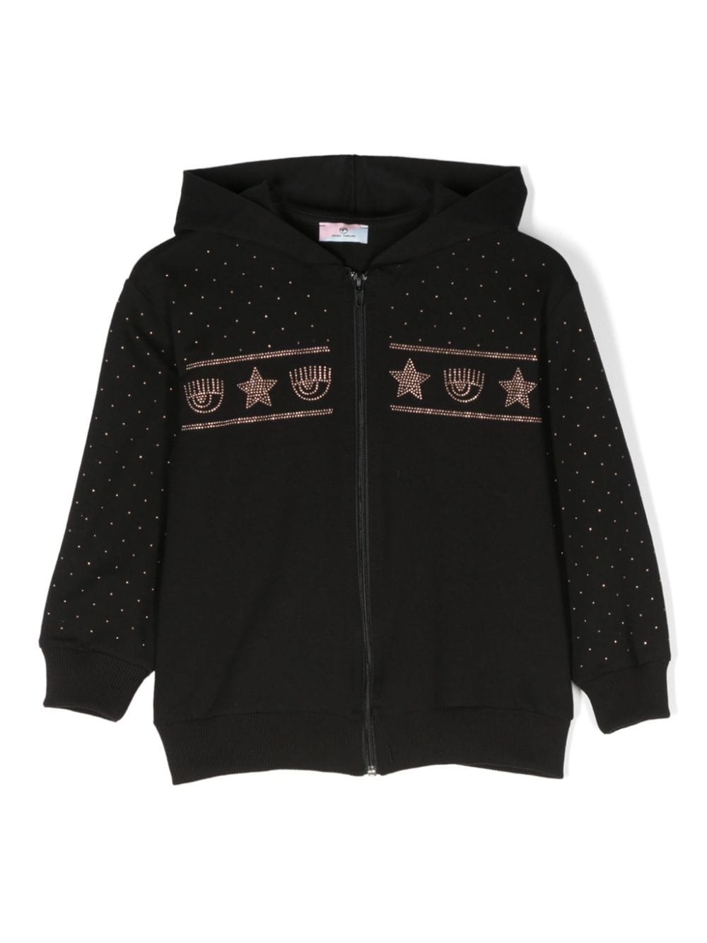 Chiara Ferragni Kids stud-embellished hooded jacket - Black von Chiara Ferragni Kids