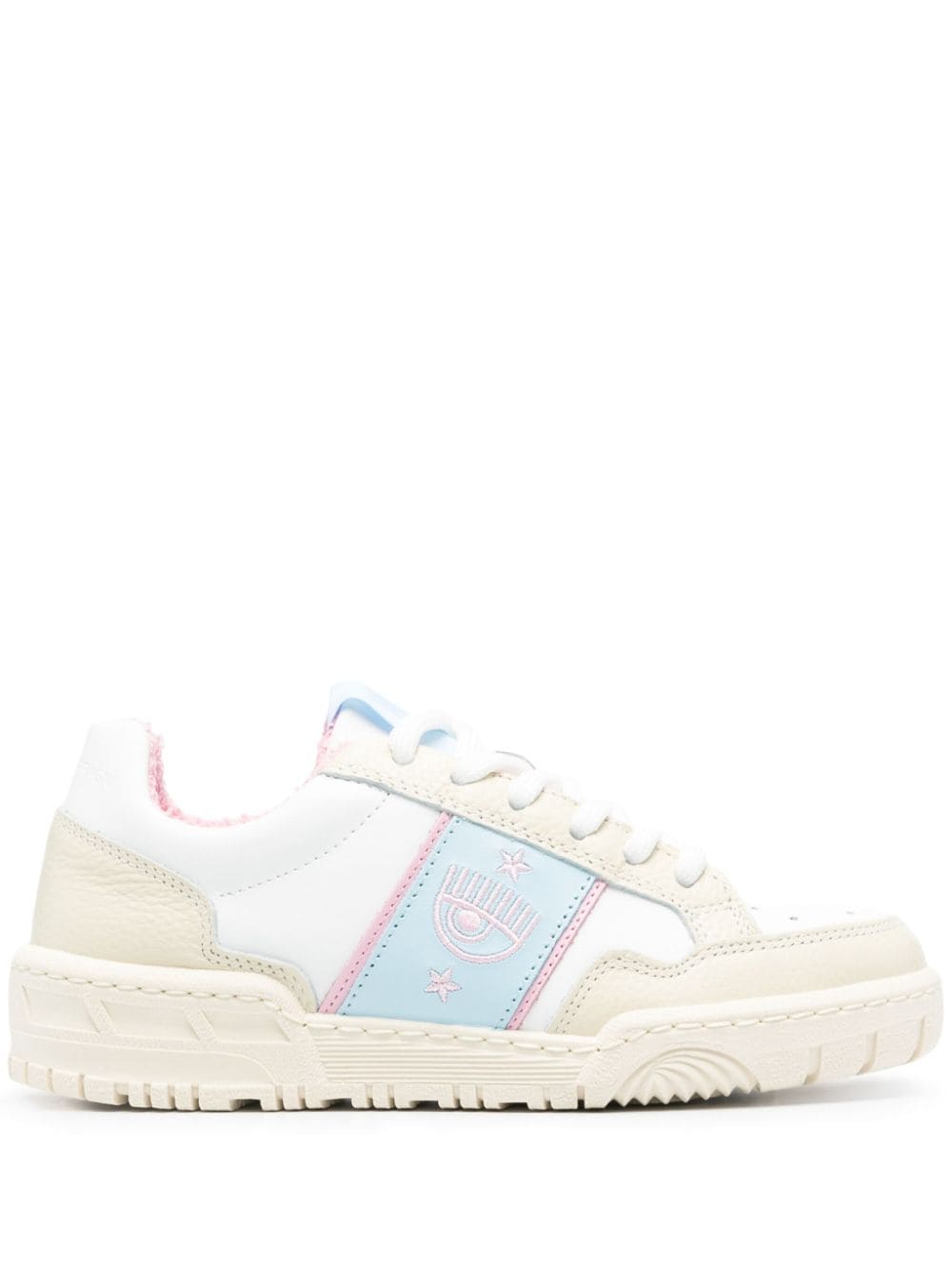 Chiara Ferragni CF-1 leather sneakers - White von Chiara Ferragni