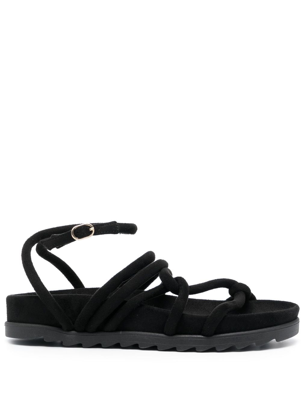 Chiara Ferragni Cable suede flat sandals - Black von Chiara Ferragni