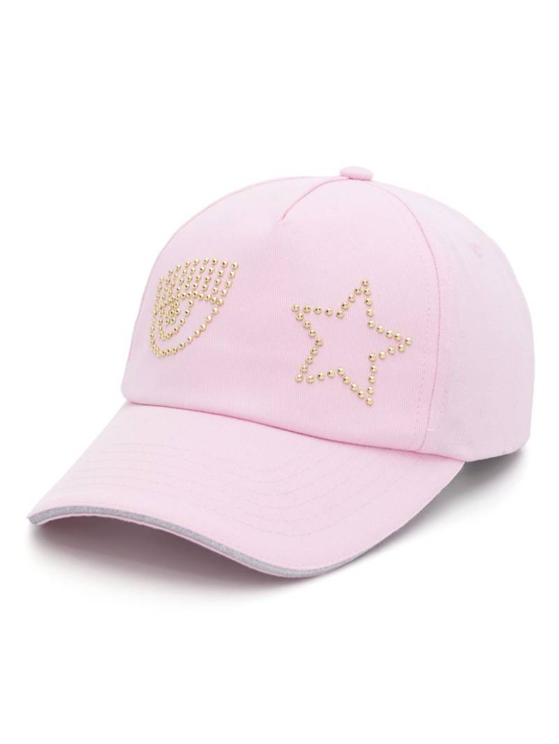 Chiara Ferragni Eye Star cotton baseball cap - Pink von Chiara Ferragni
