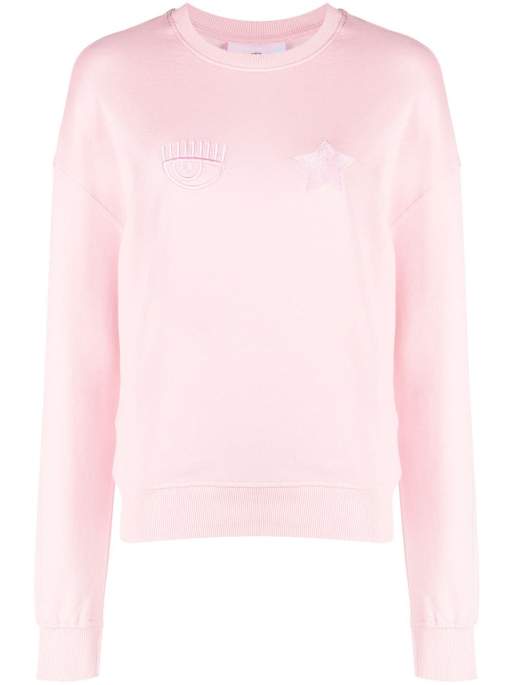 Chiara Ferragni Eye Star embroidered cotton sweatshirt - Pink von Chiara Ferragni