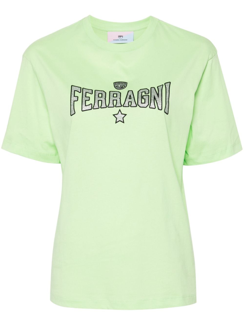 Chiara Ferragni Eyelike-motif cotton T-shirt - Green von Chiara Ferragni