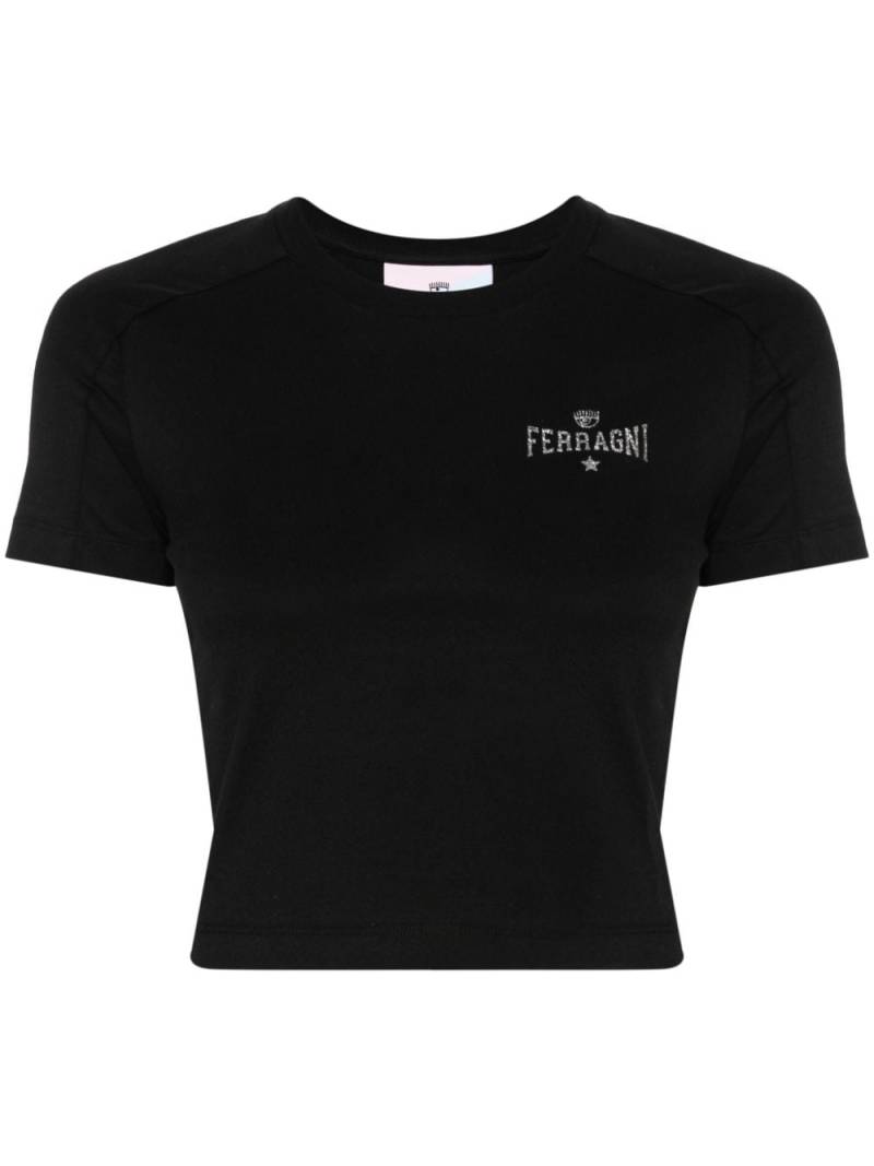 Chiara Ferragni Eyelike-motif cropped T-shirt - Black von Chiara Ferragni