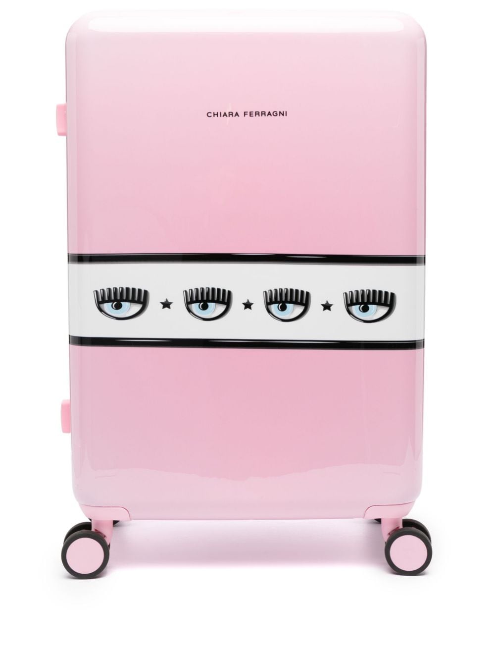 Chiara Ferragni Eyelike-motif rolling luggage - Pink von Chiara Ferragni