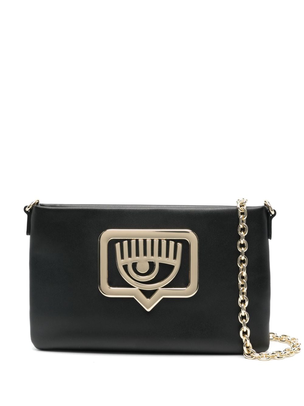 Chiara Ferragni Eyelike-plaque cross body bag - Black von Chiara Ferragni