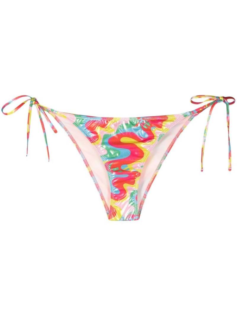 Chiara Ferragni abstract-print tie-fastening bikini set - Red von Chiara Ferragni