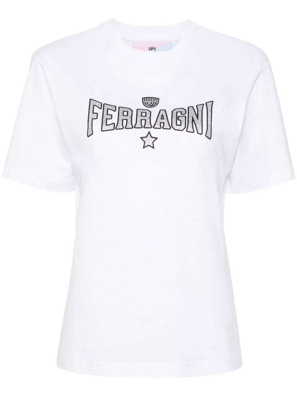 Chiara Ferragni glitter logo-print T-shirt - White von Chiara Ferragni