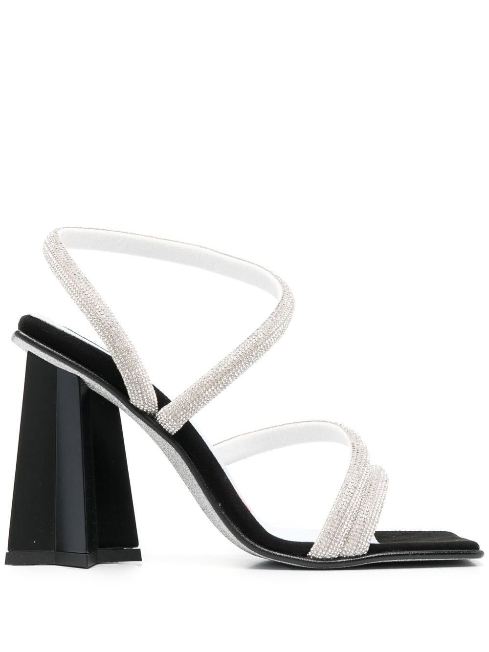 Chiara Ferragni glitter strap sculpted-heel sandals - Black von Chiara Ferragni