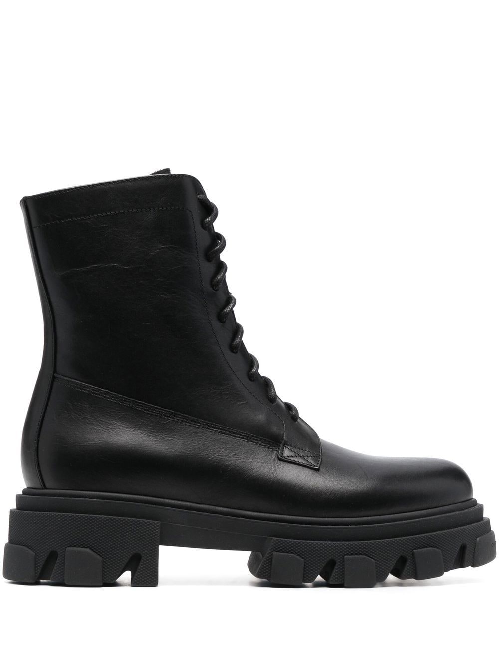 Chiara Ferragni leather lace up boots - Black von Chiara Ferragni