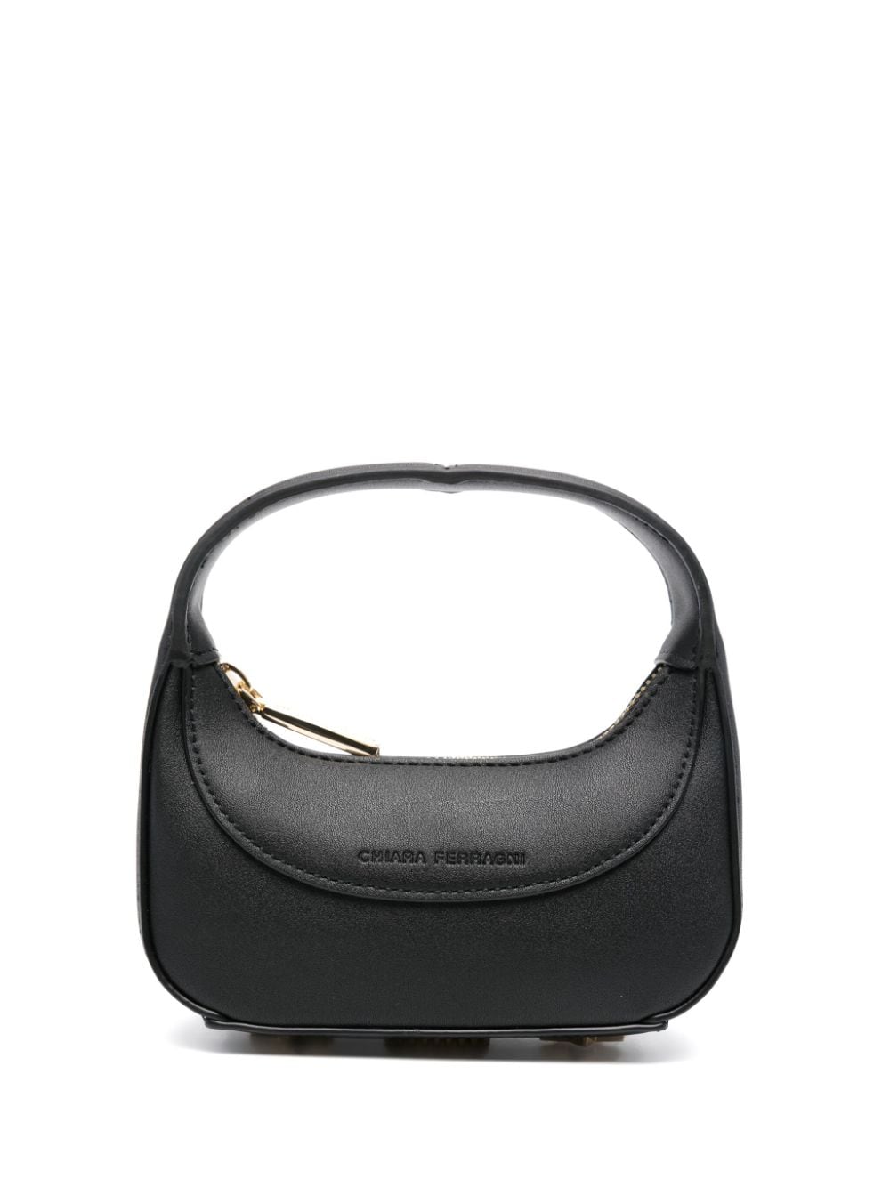 Chiara Ferragni logo-debossed circular-handle mini bag - Black von Chiara Ferragni
