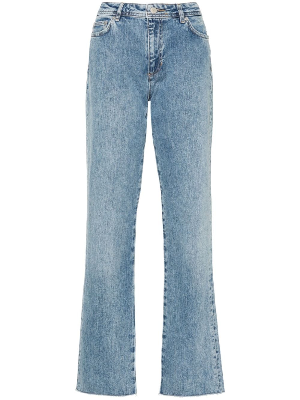 Chiara Ferragni logo-embroidered straight jeans - Blue von Chiara Ferragni