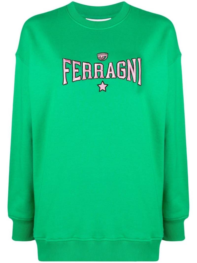 Chiara Ferragni logo-embroidered sweatshirt - Green von Chiara Ferragni