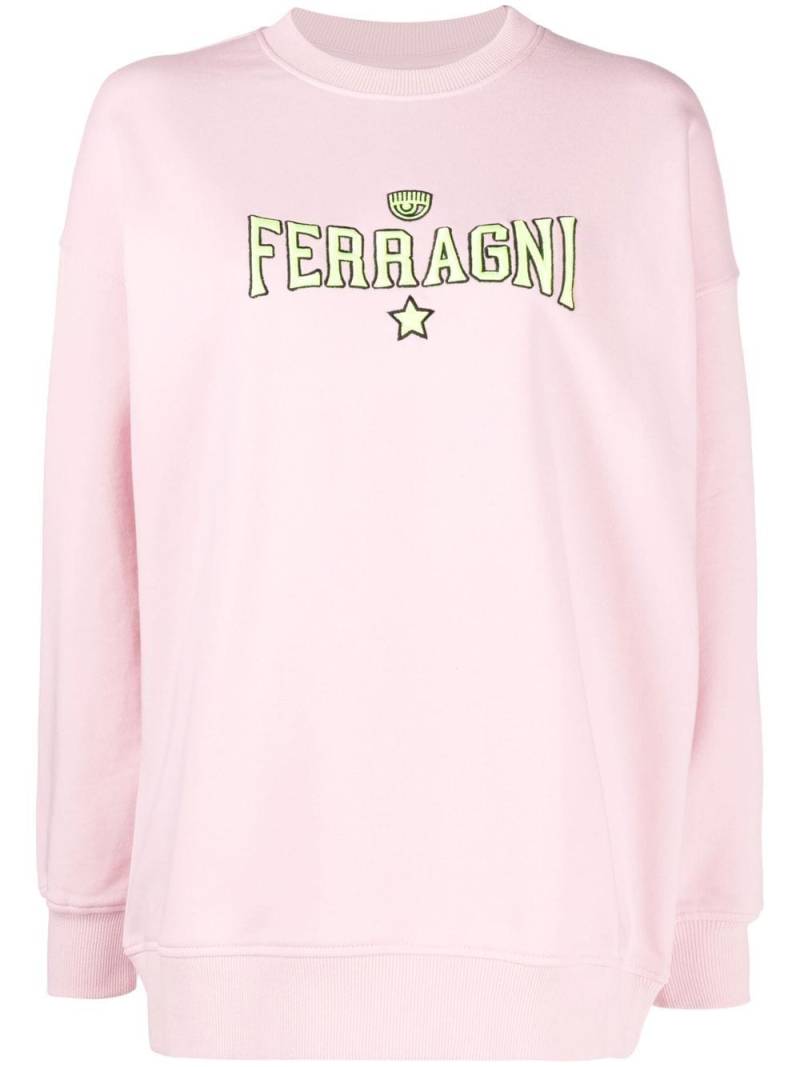 Chiara Ferragni logo-embroidered sweatshirt - Pink von Chiara Ferragni