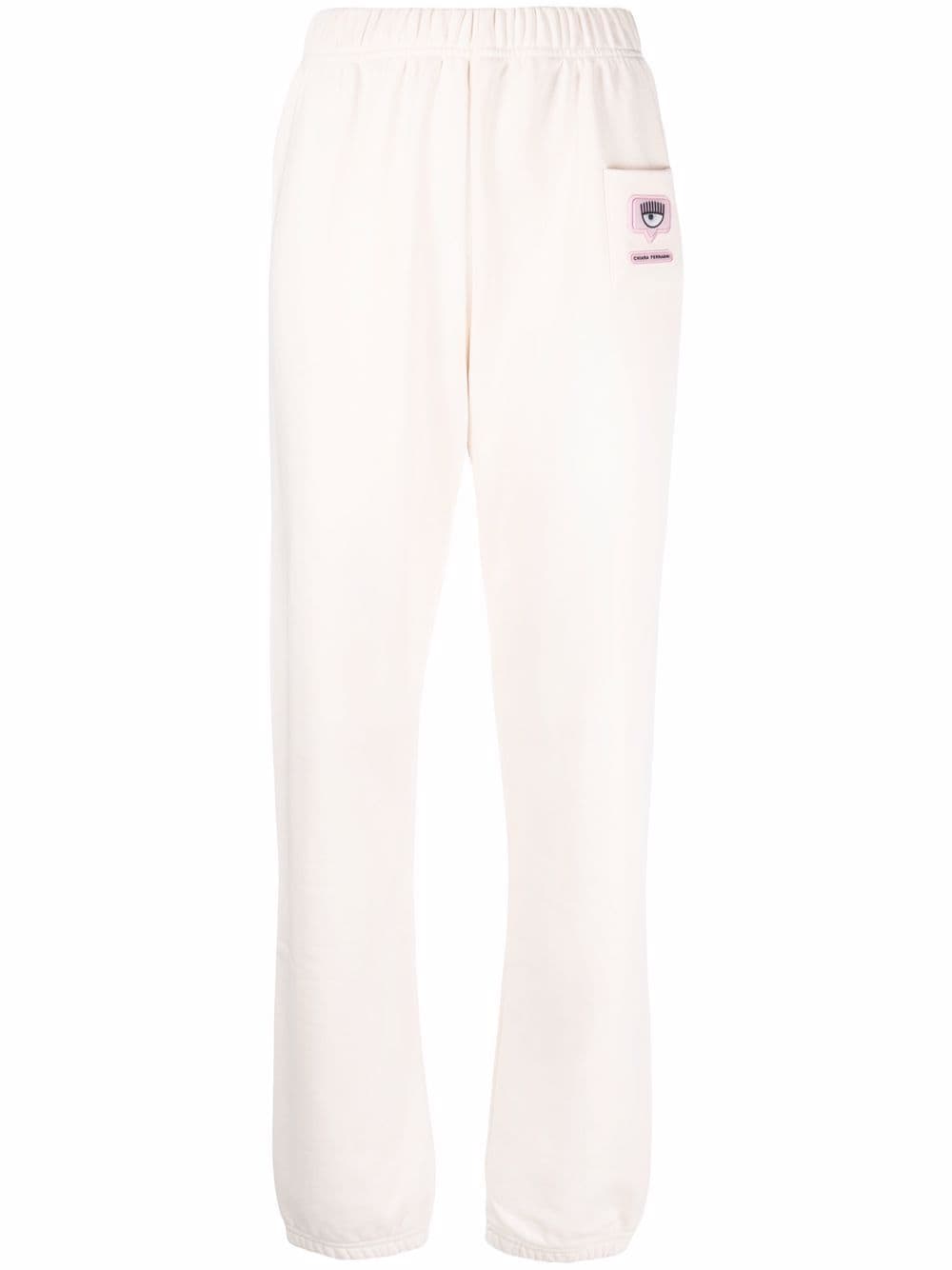 Chiara Ferragni logo-patch track pants - Neutrals von Chiara Ferragni