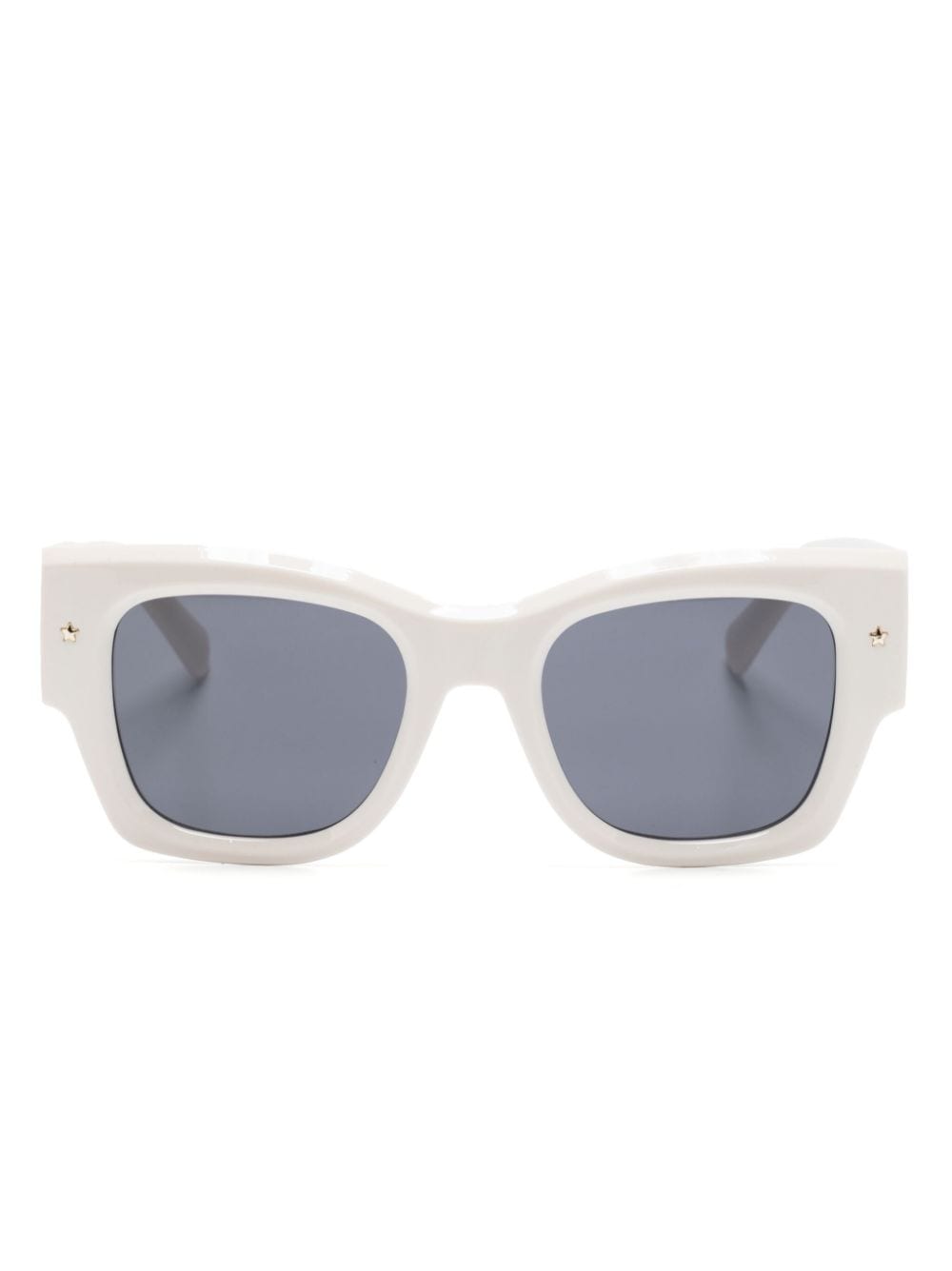 Chiara Ferragni logo-plaque square-frame sunglasses - White von Chiara Ferragni