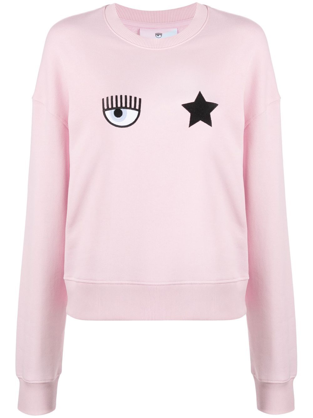 Chiara Ferragni logo-print cotton sweatshirt - Pink von Chiara Ferragni