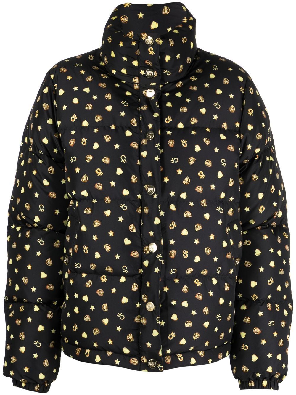 Chiara Ferragni logo print puffer jacket - Black von Chiara Ferragni