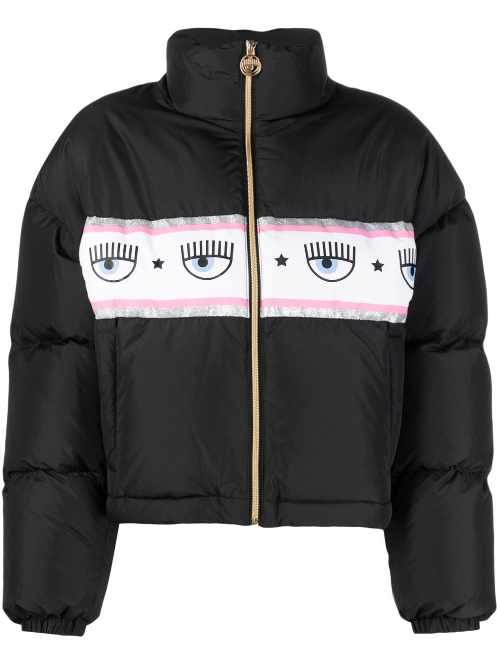 Chiara Ferragni logo-print puffer jacket - Black von Chiara Ferragni