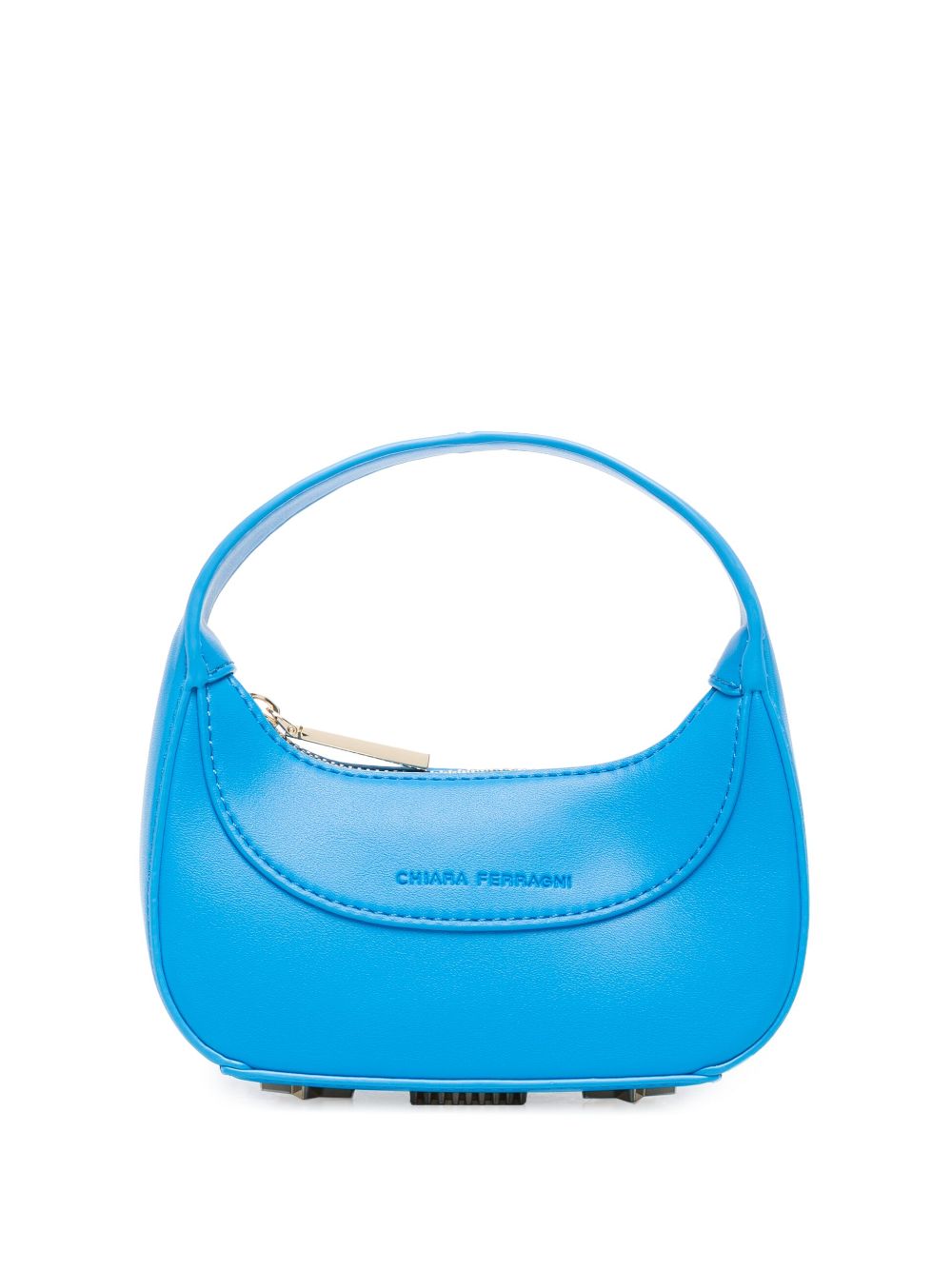 Chiara Ferragni logo-debossed circular-handle mini bag - Blue von Chiara Ferragni