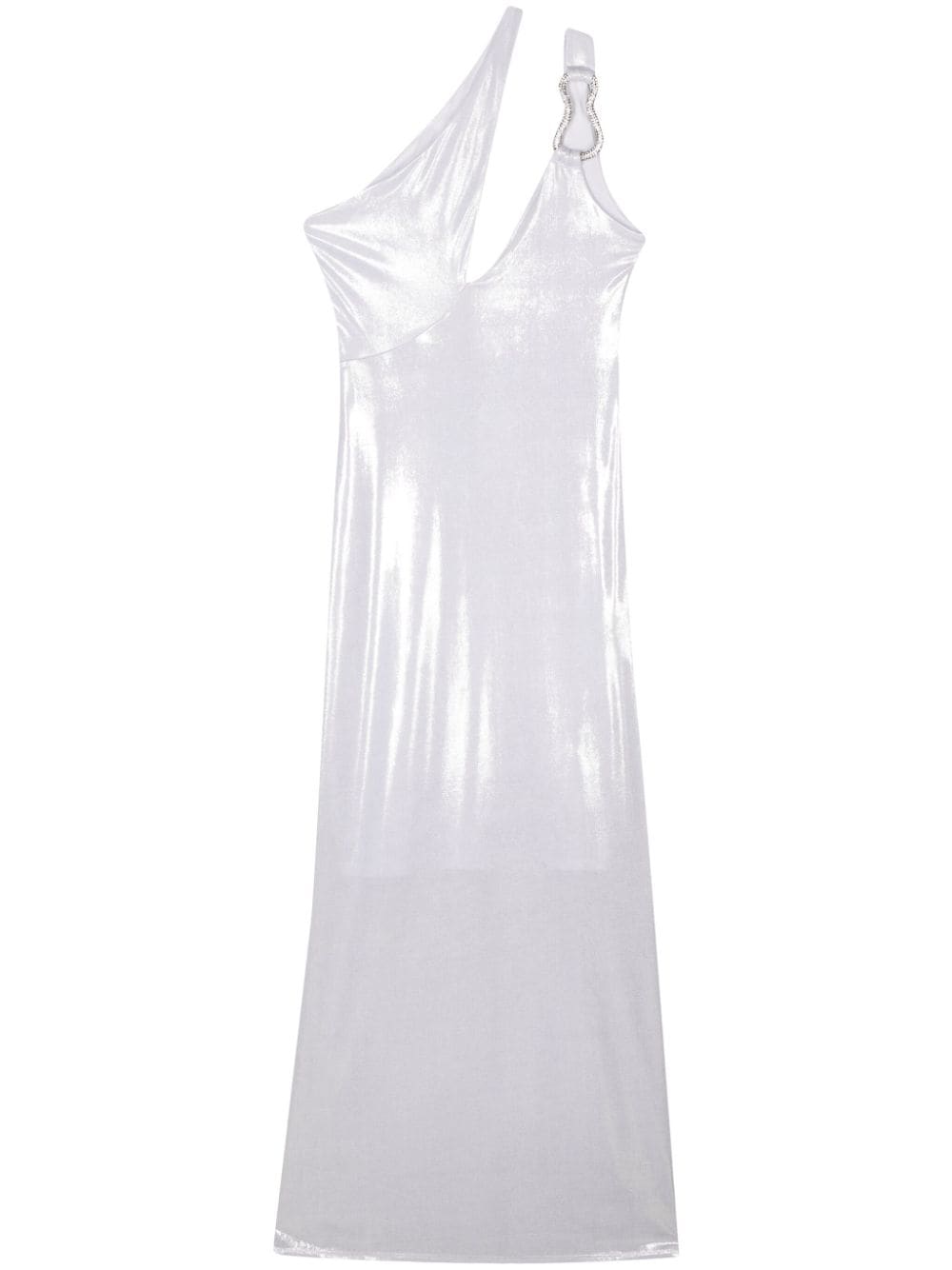 Chiara Ferragni one-shoulder laminated gown - Silver von Chiara Ferragni