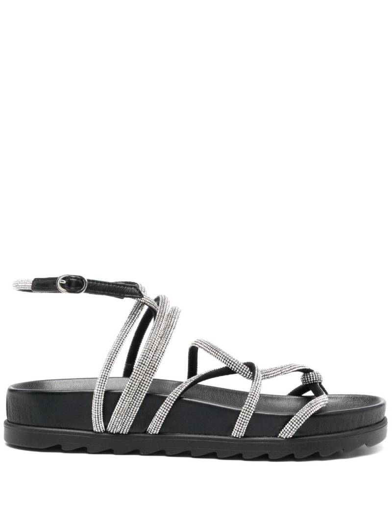 Chiara Ferragni rhinestone-embellished flat sandals - Black von Chiara Ferragni