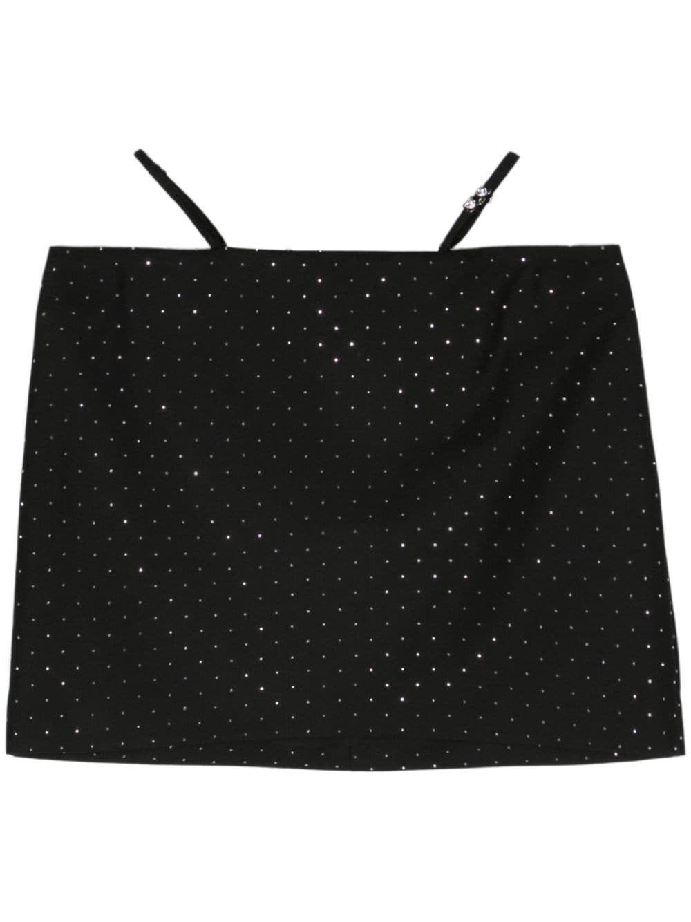 Chiara Ferragni rhinestone-embellished twill miniskirt - Black von Chiara Ferragni