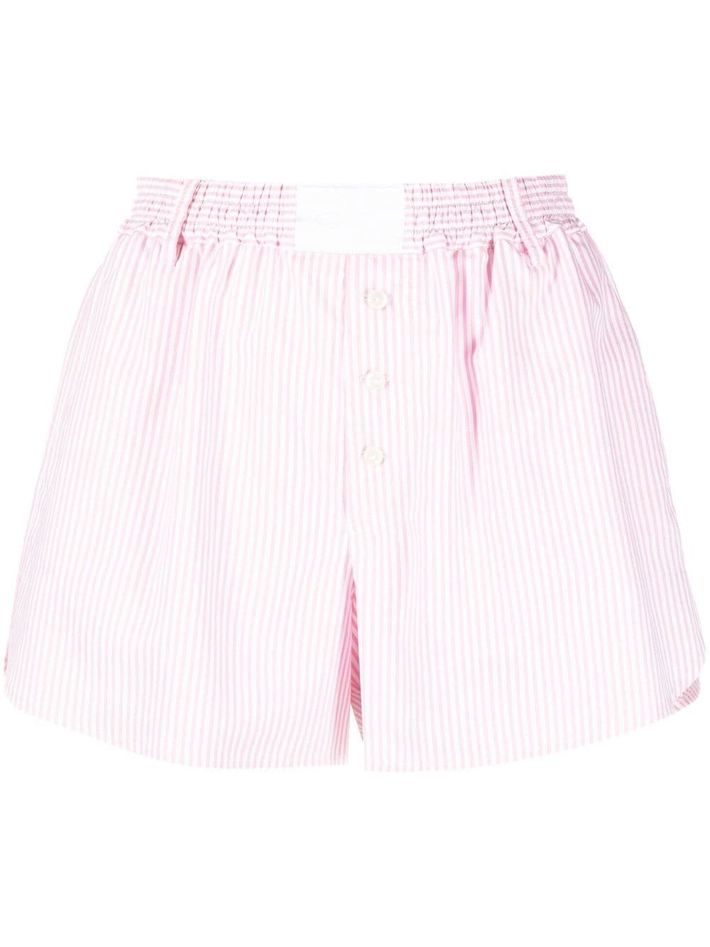 Chiara Ferragni stripe-print button shorts - Pink von Chiara Ferragni