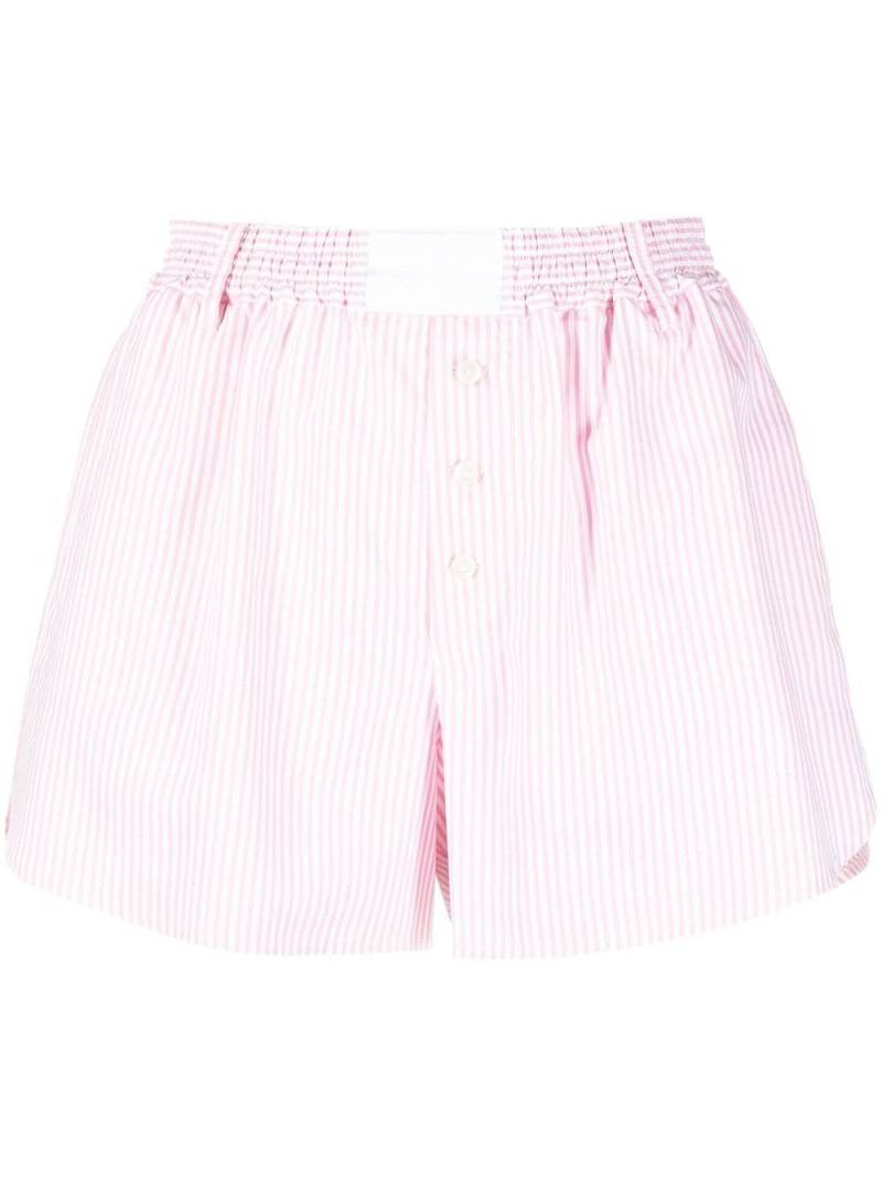 Chiara Ferragni stripe-print button shorts - Pink von Chiara Ferragni