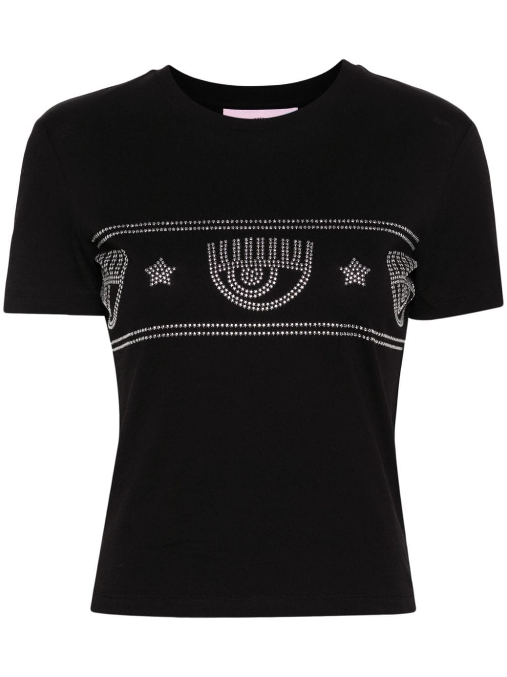 Chiara Ferragni studded-logo cotton T-shirt - Black von Chiara Ferragni