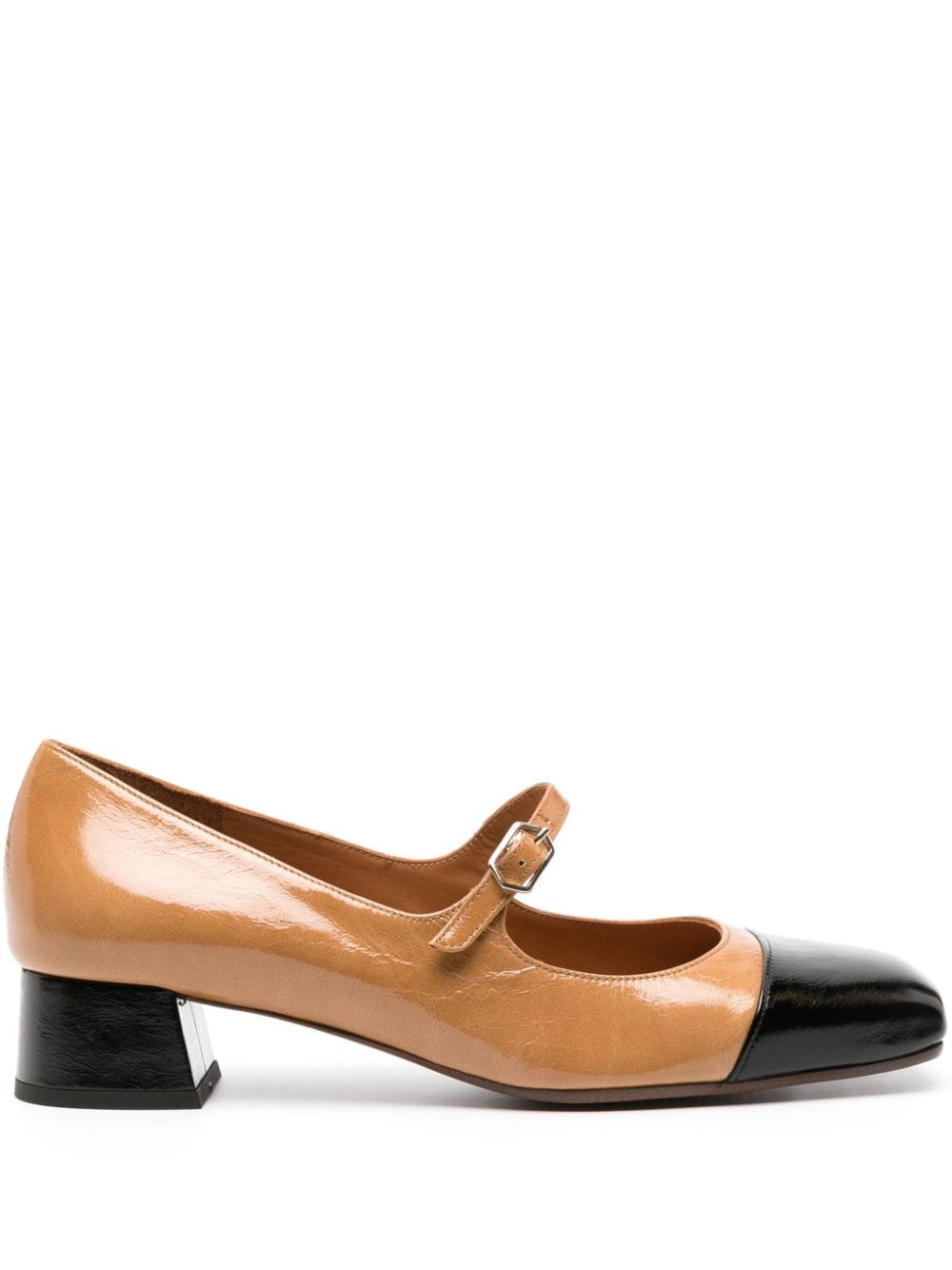 Chie Mihara 45mm Regia square-toe leather pumps - Brown von Chie Mihara