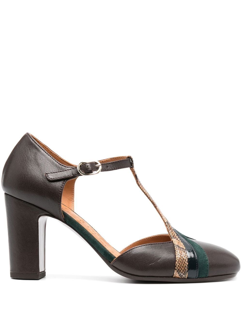 Chie Mihara 85mm round-toe leather pumps - Brown von Chie Mihara