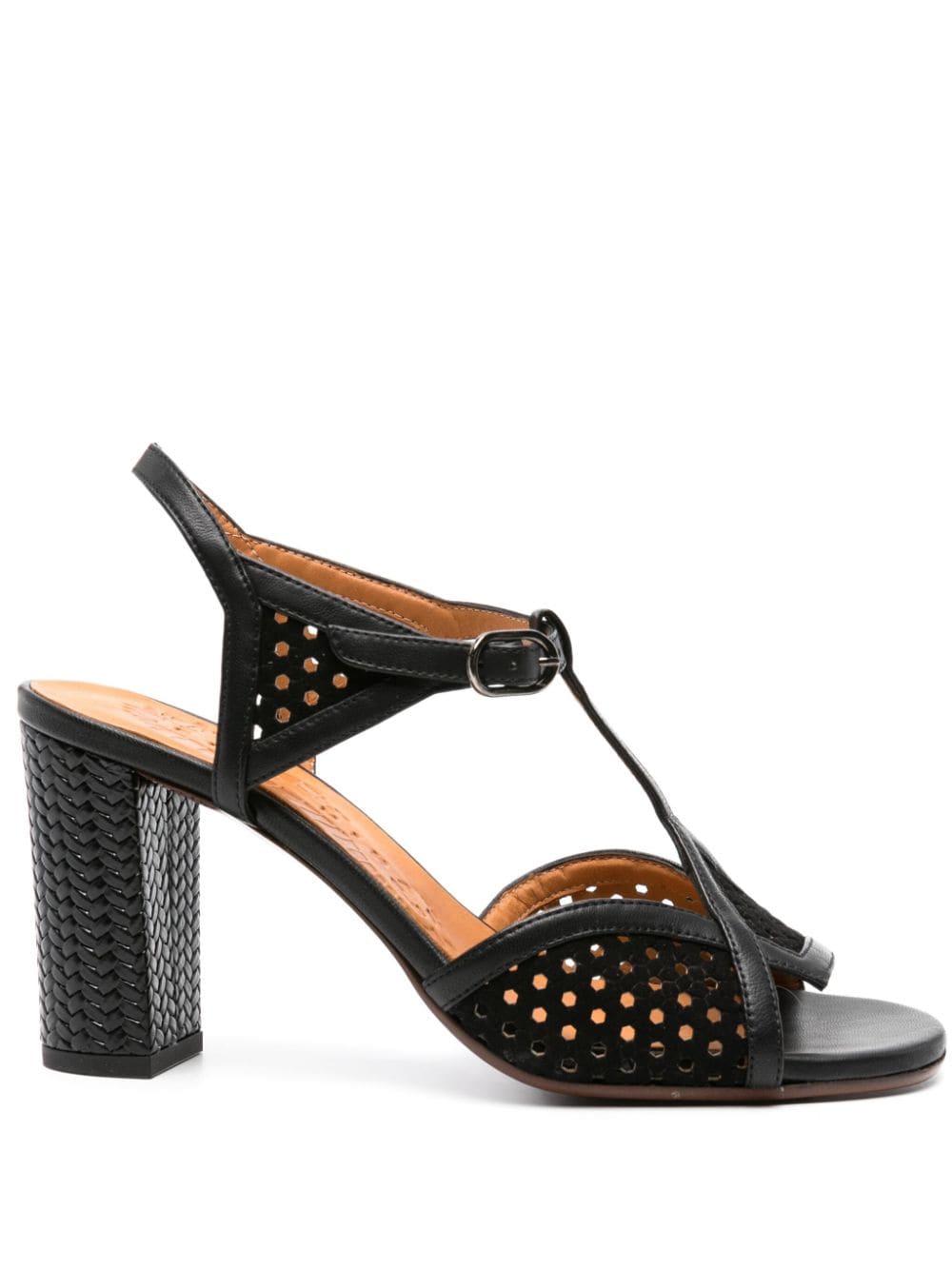 Chie Mihara Bessy perforated-panels sandals - Black von Chie Mihara