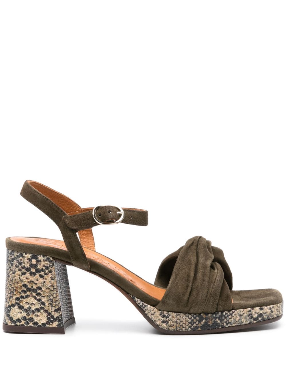 Chie Mihara Gelia 55mm suede sandals - Green von Chie Mihara