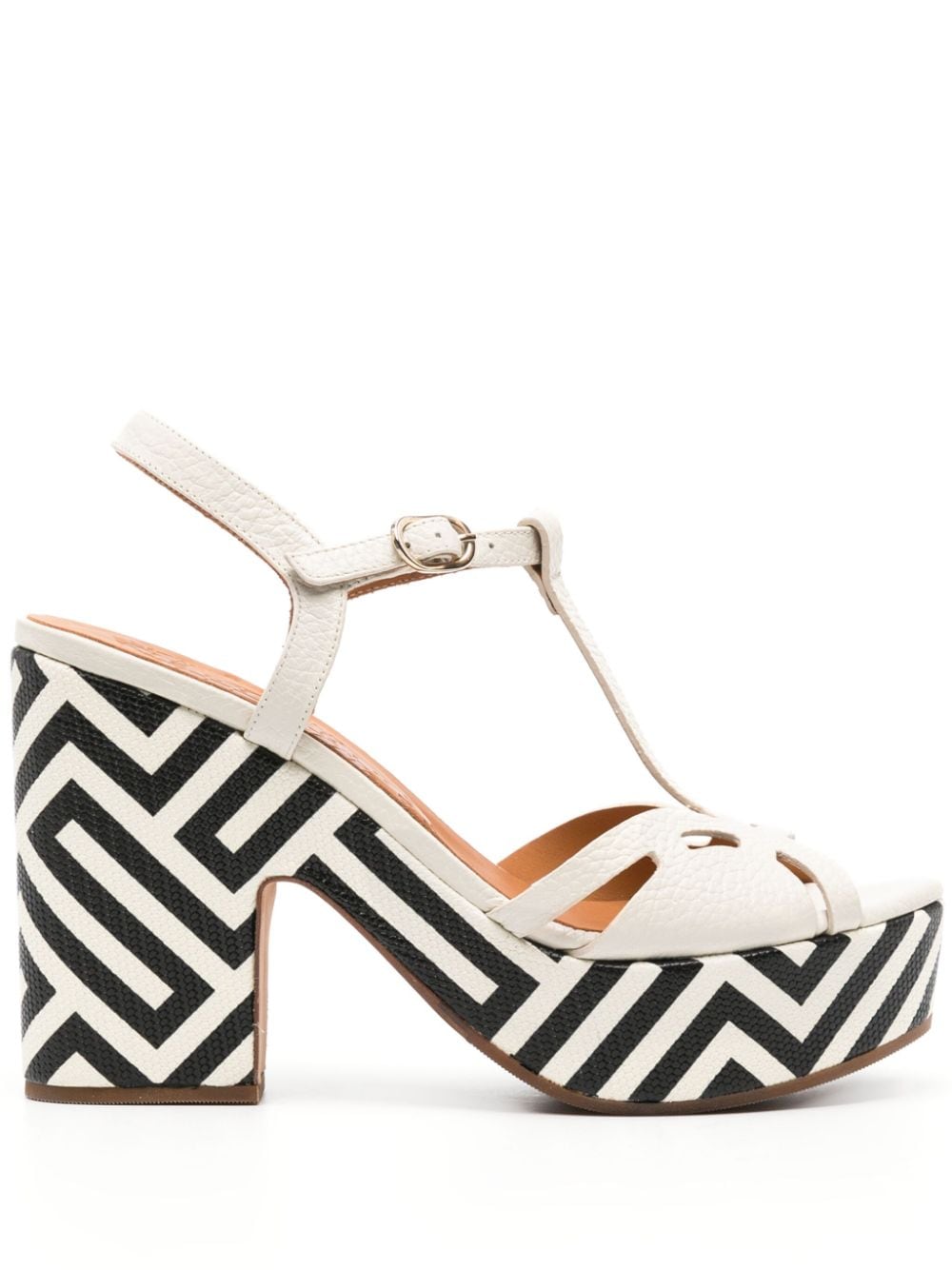 Chie Mihara Jinga 110mm patterned sandals - White von Chie Mihara