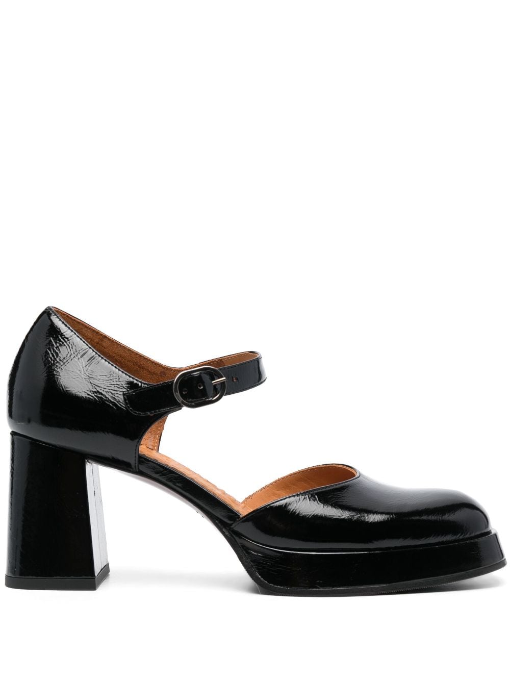 Chie Mihara Kento 80mm patent-finish pumps - Black von Chie Mihara