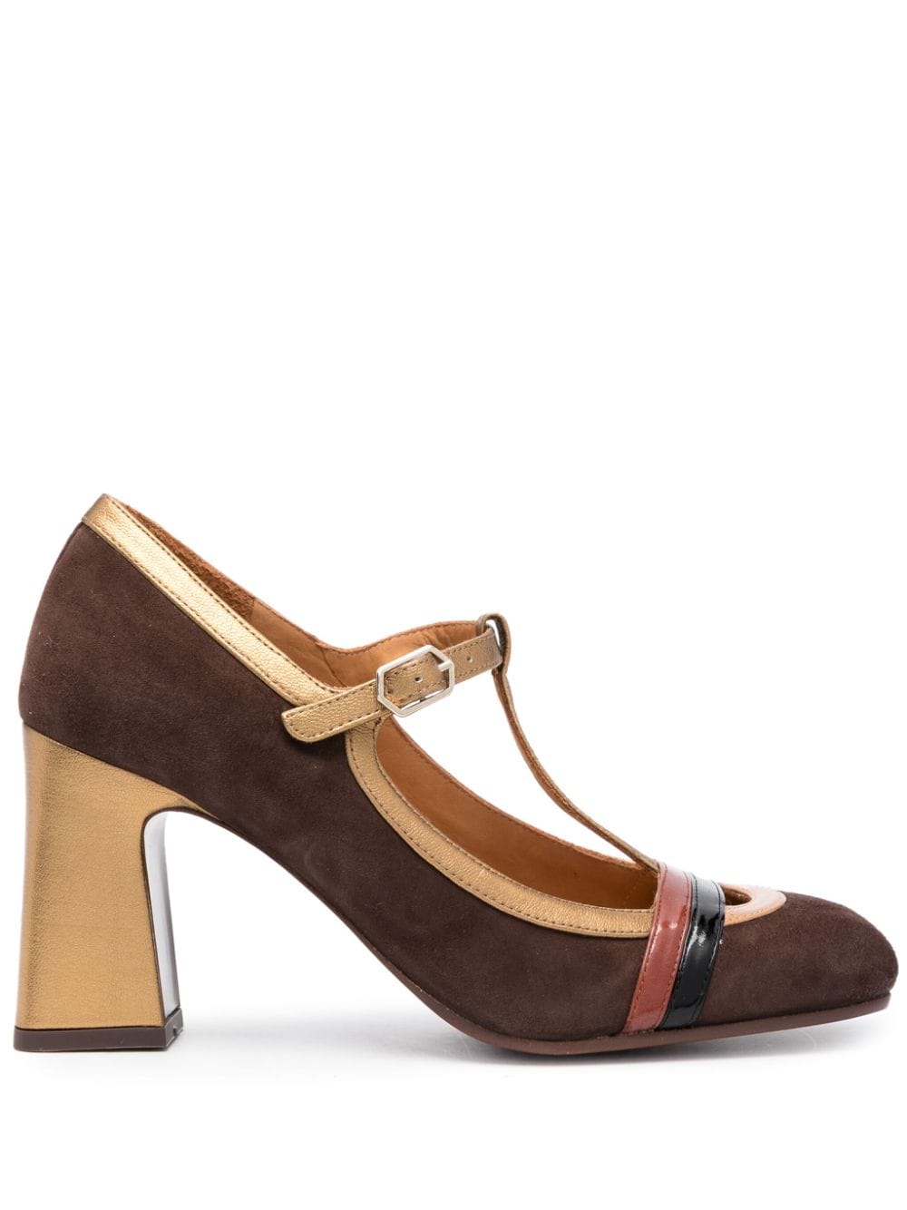 Chie Mihara Odaina 85mm suede Mary Jane pumps - Brown von Chie Mihara