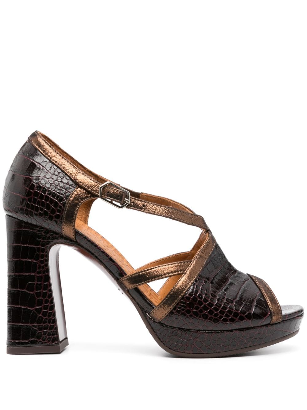 Chie Mihara Usho 110mm crocodile-effect pumps - Brown von Chie Mihara